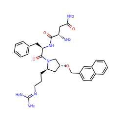 NC(=O)C[C@H](N)C(=O)N[C@H](Cc1ccccc1)C(=O)N1C[C@H](OCc2ccc3ccccc3c2)C[C@H]1CCCN=C(N)N ZINC000036285337