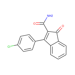 NC(=O)C1=C(c2ccc(Cl)cc2)c2ccccc2C1=O ZINC000026733912