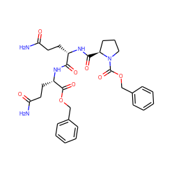 NC(=O)CC[C@H](NC(=O)[C@H]1CCCN1C(=O)OCc1ccccc1)C(=O)N[C@@H](CCC(N)=O)C(=O)OCc1ccccc1 ZINC000026163703