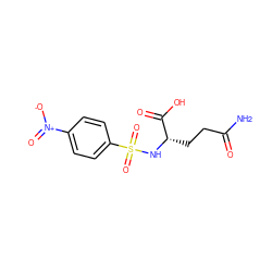 NC(=O)CC[C@H](NS(=O)(=O)c1ccc([N+](=O)[O-])cc1)C(=O)O ZINC000275059074