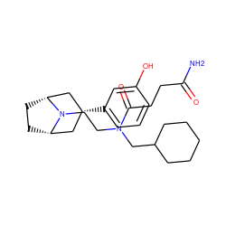 NC(=O)CCC(=O)N(CCN1[C@H]2CC[C@@H]1C[C@H](c1cccc(O)c1)C2)CC1CCCCC1 ZINC000117302810