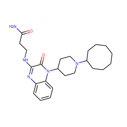 NC(=O)CCNc1nc2ccccc2n(C2CCN(C3CCCCCCC3)CC2)c1=O ZINC000114764627