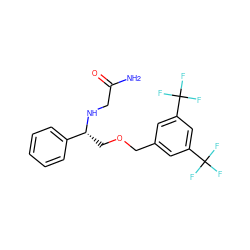 NC(=O)CN[C@H](COCc1cc(C(F)(F)F)cc(C(F)(F)F)c1)c1ccccc1 ZINC000096248108