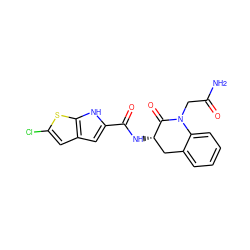 NC(=O)CN1C(=O)[C@@H](NC(=O)c2cc3cc(Cl)sc3[nH]2)Cc2ccccc21 ZINC000028818250