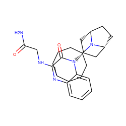 NC(=O)CNc1nc2ccccc2n([C@@H]2C[C@@H]3CC[C@H](C2)N3C2CCCCCCC2)c1=O ZINC000114765687