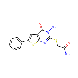 NC(=O)CSc1nc2sc(-c3ccccc3)cc2c(=O)n1N ZINC000002181059