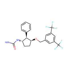 NC(=O)N[C@H]1CC[C@H](OCc2cc(C(F)(F)F)cc(C(F)(F)F)c2)[C@@H]1c1ccccc1 ZINC000036324359