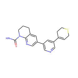 NC(=O)N1CCCc2cc(-c3cncc(C4=CCSCC4)c3)cnc21 ZINC000221460972