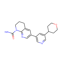 NC(=O)N1CCCc2cc(-c3cncc(C4CCOCC4)c3)cnc21 ZINC000221461124
