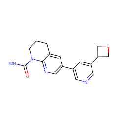 NC(=O)N1CCCc2cc(-c3cncc(C4COC4)c3)cnc21 ZINC000221403459