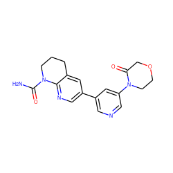 NC(=O)N1CCCc2cc(-c3cncc(N4CCOCC4=O)c3)cnc21 ZINC001772640214