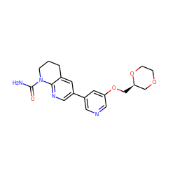 NC(=O)N1CCCc2cc(-c3cncc(OC[C@@H]4COCCO4)c3)cnc21 ZINC001772657469