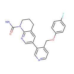 NC(=O)N1CCCc2cc(-c3cnccc3COc3ccc(F)cc3)cnc21 ZINC001772590195