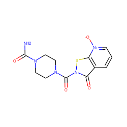 NC(=O)N1CCN(C(=O)n2sc3c(ccc[n+]3[O-])c2=O)CC1 ZINC001772632635