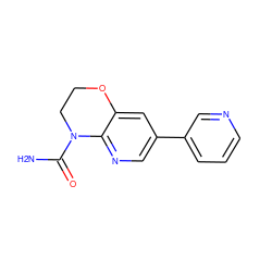 NC(=O)N1CCOc2cc(-c3cccnc3)cnc21 ZINC000221435133
