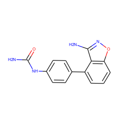 NC(=O)Nc1ccc(-c2cccc3onc(N)c23)cc1 ZINC000014975333