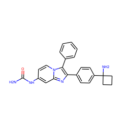 NC(=O)Nc1ccn2c(-c3ccccc3)c(-c3ccc(C4(N)CCC4)cc3)nc2c1 ZINC000113655805