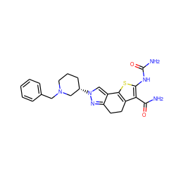 NC(=O)Nc1sc2c(c1C(N)=O)CCc1nn([C@H]3CCCN(Cc4ccccc4)C3)cc1-2 ZINC000066156796