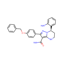 NC(=O)c1c(-c2ccc(OCc3ccccc3)cc2)nn2c1NCC[C@@H]2c1ccccc1N ZINC001772573497