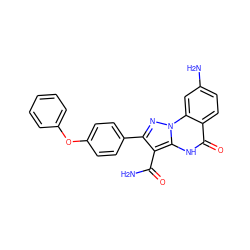 NC(=O)c1c(-c2ccc(Oc3ccccc3)cc2)nn2c1[nH]c(=O)c1ccc(N)cc12 ZINC001772654681