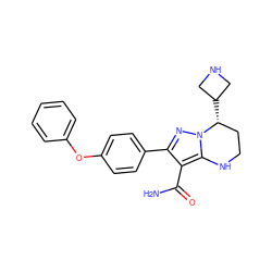 NC(=O)c1c(-c2ccc(Oc3ccccc3)cc2)nn2c1NCC[C@H]2C1CNC1 ZINC000081052779