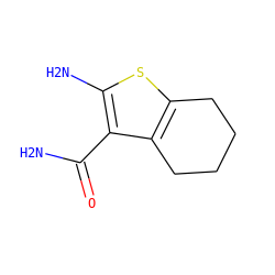 NC(=O)c1c(N)sc2c1CCCC2 ZINC000000035817