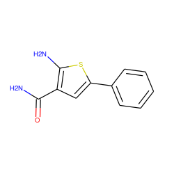 NC(=O)c1cc(-c2ccccc2)sc1N ZINC000000087504