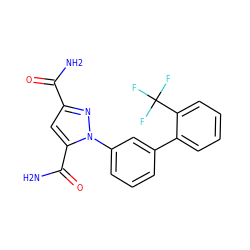 NC(=O)c1cc(C(N)=O)n(-c2cccc(-c3ccccc3C(F)(F)F)c2)n1 ZINC000066260030