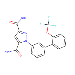 NC(=O)c1cc(C(N)=O)n(-c2cccc(-c3ccccc3OC(F)(F)F)c2)n1 ZINC000066260026