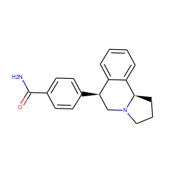 NC(=O)c1ccc([C@@H]2CN3CCC[C@@H]3c3ccccc32)cc1 ZINC000026669121