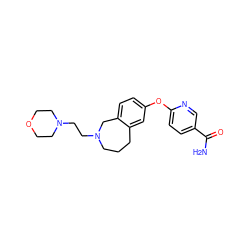 NC(=O)c1ccc(Oc2ccc3c(c2)CCCN(CCN2CCOCC2)C3)nc1 ZINC000028825048