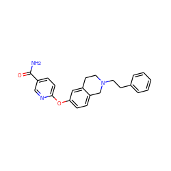 NC(=O)c1ccc(Oc2ccc3c(c2)CCN(CCc2ccccc2)C3)nc1 ZINC000028825020