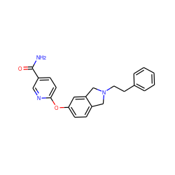 NC(=O)c1ccc(Oc2ccc3c(c2)CN(CCc2ccccc2)C3)nc1 ZINC000028825018