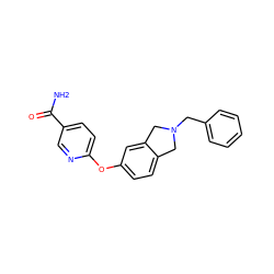 NC(=O)c1ccc(Oc2ccc3c(c2)CN(Cc2ccccc2)C3)nc1 ZINC000028825017