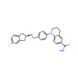 NC(=O)c1ccc2c(c1)CCCN2c1ccc(CN[C@@H]2Cc3ccc(F)cc3C2)cc1 ZINC000066263305