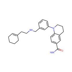 NC(=O)c1ccc2c(c1)CCCN2c1cccc(CNCCC2=CCCCC2)c1 ZINC000066263590