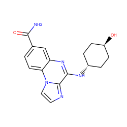 NC(=O)c1ccc2c(c1)nc(N[C@H]1CC[C@H](O)CC1)c1nccn12 ZINC000299845213