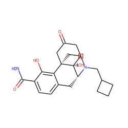 NC(=O)c1ccc2c(c1O)[C@]13CCN(CC4CCC4)[C@H](C2)[C@]1(O)CCC(=O)C3 ZINC000028523194