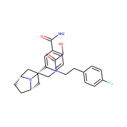 NC(=O)c1cccc([C@@H]2C[C@@H]3CC[C@H](C2)N3CCN(CCc2ccc(F)cc2)C(=O)CO)c1 ZINC000117295818