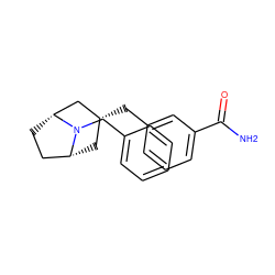 NC(=O)c1cccc(C[C@@H]2C[C@@H]3CC[C@H](C2)N3Cc2ccccc2)c1 ZINC000101363734