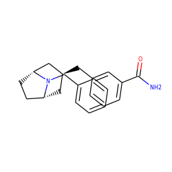 NC(=O)c1cccc(C[C@H]2C[C@@H]3CC[C@H](C2)N3Cc2ccccc2)c1 ZINC000101363737