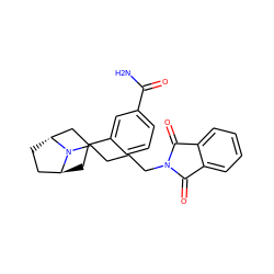 NC(=O)c1cccc(C2C[C@H]3CC[C@H](C2)N3CCCCN2C(=O)c3ccccc3C2=O)c1 ZINC001772637156