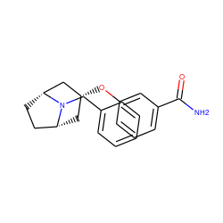 NC(=O)c1cccc(O[C@@H]2C[C@@H]3CC[C@H](C2)N3Cc2ccccc2)c1 ZINC000101363730