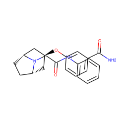 NC(=O)c1cccc(O[C@H]2C[C@@H]3CC[C@H](C2)N3CC(=O)Nc2ccccc2)c1 ZINC000101366400