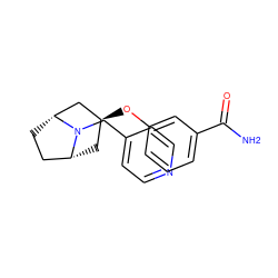 NC(=O)c1cccc(O[C@H]2C[C@@H]3CC[C@H](C2)N3Cc2ccncc2)c1 ZINC000101366365