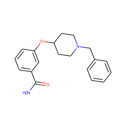 NC(=O)c1cccc(OC2CCN(Cc3ccccc3)CC2)c1 ZINC000064548741