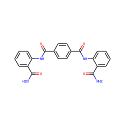 NC(=O)c1ccccc1NC(=O)c1ccc(C(=O)Nc2ccccc2C(N)=O)cc1 ZINC000001233426