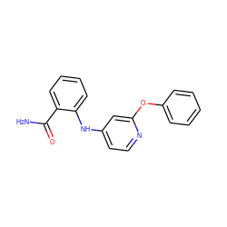 NC(=O)c1ccccc1Nc1ccnc(Oc2ccccc2)c1 ZINC000073158821