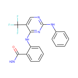 NC(=O)c1ccccc1Nc1nc(Nc2ccccc2)ncc1C(F)(F)F ZINC000063540051