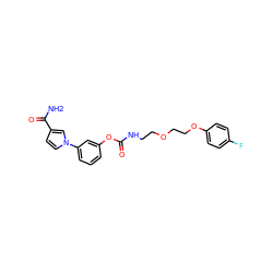 NC(=O)c1ccn(-c2cccc(OC(=O)NCCOCCOc3ccc(F)cc3)c2)c1 ZINC000095556041